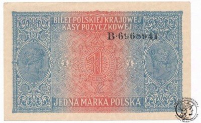 Banknot 1 marka polska 1916 Generał B (UNC-)