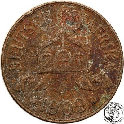 Niemcy DOA (Afryka Wschodnia) 5 Heller 1909 st.3