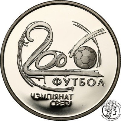 Białoruś 20 Rubli 2002 piłka nożna st.L
