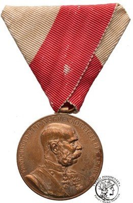 Austria medal 1908 Franz Joseph I BRĄZ st.1-