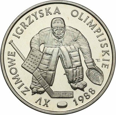 500 złotych 1987 Calgary hokej st.L-