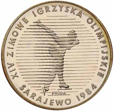 PRÓBA Srebro 500 złotych 1983 Sarajewo st.L