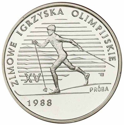 PRÓBA Srebro 1000 złotych 1987 Zimowe Igrzyska L