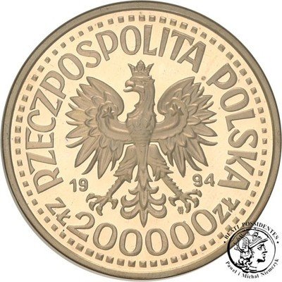 200 000 złotych 1994 Monte Cassino PR70 st.L