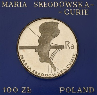 100 złotych 1974 Skłodowska Curie st.L-