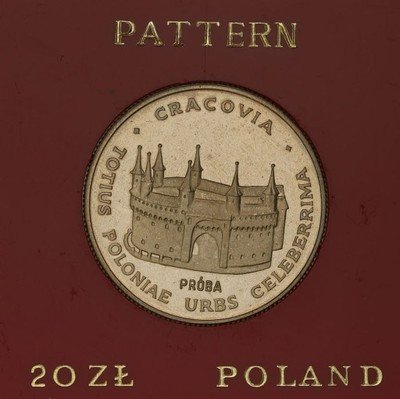 PRÓBA CuNi 20 zł 1981 Cracovia Barbakan st.L