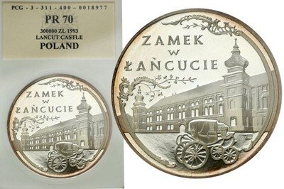 300 000 złotych 1993 Łańcut PR70 st.L