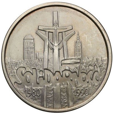 100 000 złotych 1990 Solidarność typ B RZADKI st.1