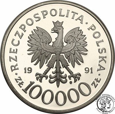100 000 złotych 1991 Hubal st.L