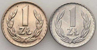 PRL 1 złoty 1949 zestaw 2 sztuk st.1