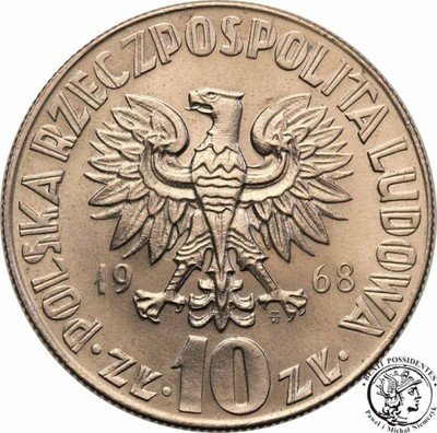10 złotych 1968 Kopernik st.1