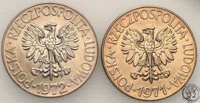 10 złotych 1971-72 Kościuszko lot 2 szt. st.1/1-