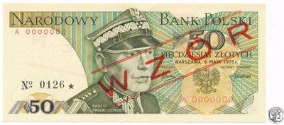 Polska WZÓR 50 złotych 1975 st.1