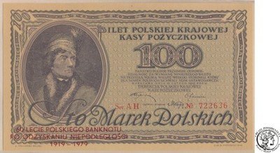 Reprodukcja 100 Marek Polskich 1919 Kościuszko