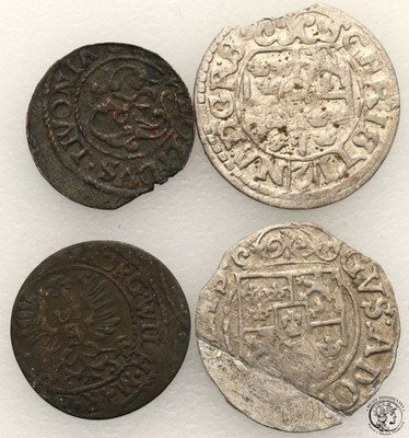 Okupacja Szwedzka lot 4 sztuk XVII wiek st.3-