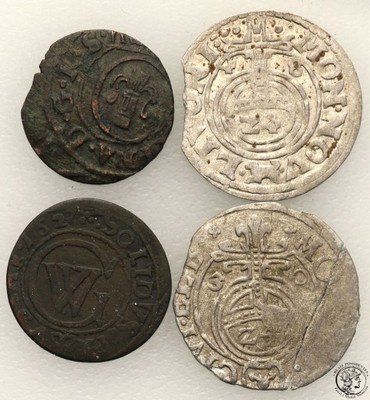 Okupacja Szwedzka lot 4 sztuk XVII wiek st.3-