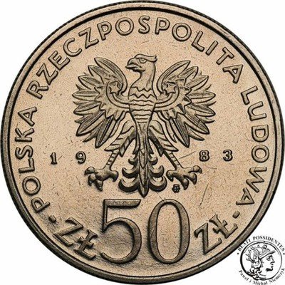 PRÓBA Nikiel 50 złotych 1983 Sobieski st.L