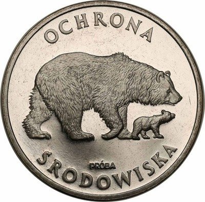 PRÓBA Nikiel 100 złotych 1983 Niedźwiedzie st.L