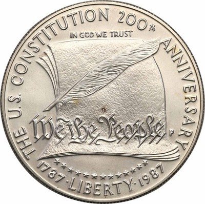 USA 1 dolar 1987 P Konstytucja st.1 PIĘKNY