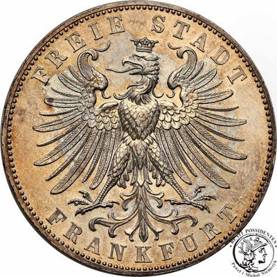 Niemcy Frankfurt TALAR 1862 st.1 PIĘKNY