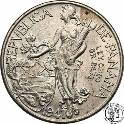 Panama 1 Balboa 1947 st.1 PIĘKNY