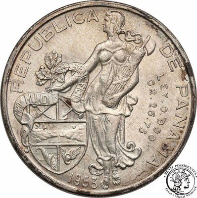 Panama 1 Balboa 1953 st.1 PIĘKNY