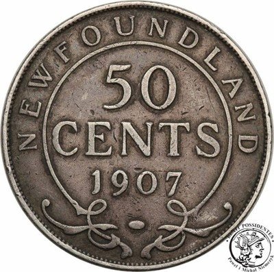 Kanada New Foundland 50 centów 1907 st.3