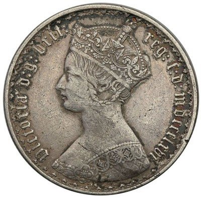 Wielka Brytania 1 floren 1866 gotycki st.3