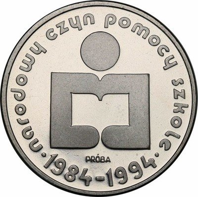 PRÓBA Nikiel 1000 zł 1986 Pomoc Szkole st.L