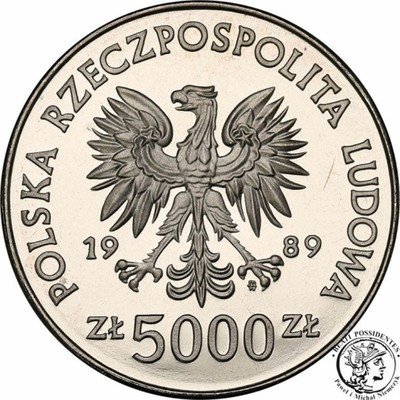 PRÓBA Nikiel 5000 zł 1989 Zabytki Torunia st.L