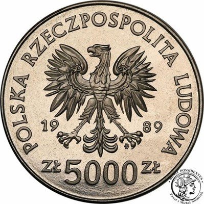 PRÓBA Nikiel 5000 złotych 1989 Westerplatte st.L
