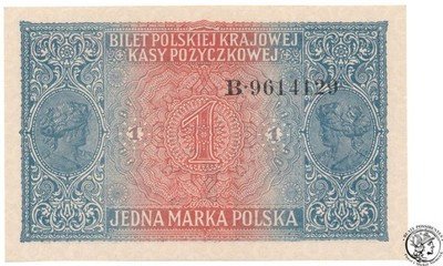 Banknot 1 marka polska 1916 Generał B (UNC)