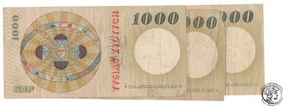 Banknoty 3 x 1000 złotych 1965 Kopernik