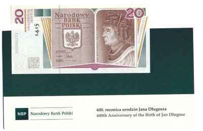 20 zł 2015 Jan Długosz 600 Rocznica urodzin UNC