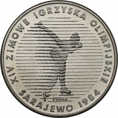 PRÓBA Nikiel 500 złotych 1983 Sarajewo st.L