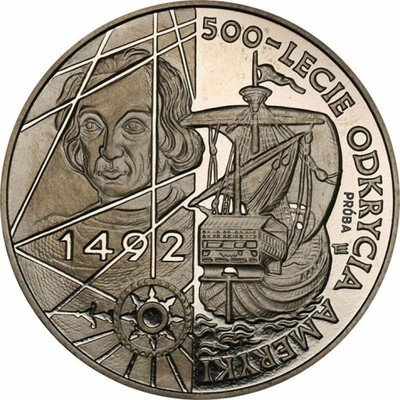PRÓBA Nikiel 200 000 zł 1992 Odkrycie Ameryki st.L