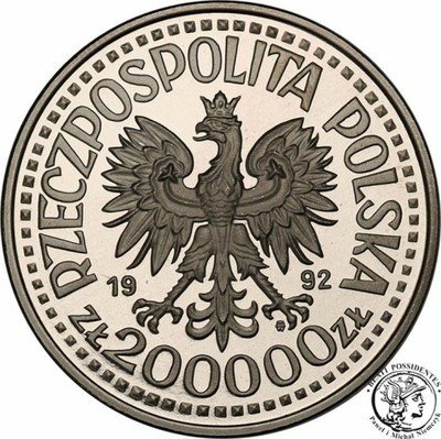 PRÓBA Nikiel 200 000 złotych 1992 Staszic st.L