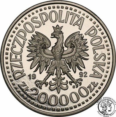 PRÓBA Nikiel 200 000 zł 1992 Warneńczyk st.L