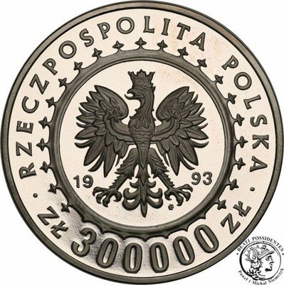 PRÓBA Nikiel 300 000 złotych 1993 Łańcut st.L