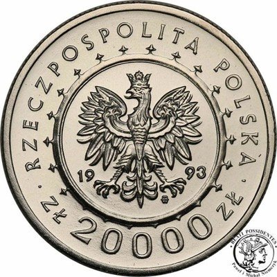 PRÓBA Nikiel 20 000 złotych 1993 Łańcut st.1