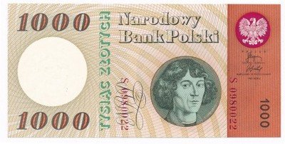 Banknot 1000 złotych 1965 Kopernik IDEALNY UNC