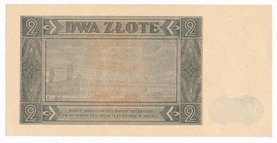 Banknot 2 złote 1948 CK (UNC) PIĘKNY