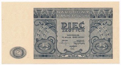 Banknot 5 złotych 1946 (UNC) IDEALNY