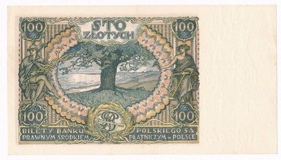 Banknot 100 złotych 1934 CK (UNC) PIĘKNY
