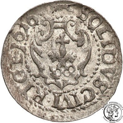 Zygmunt III Waza szeląg 1616 Ryga st.1- PIĘKNY