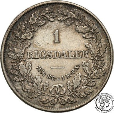 Dania 1 Rigsdaler 1854 st.3+