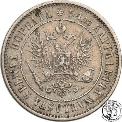 Finlandia 1 Markka 1890 Alexander III st.3
