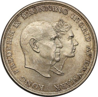 Dania 5 koron srebrne rocznica ślubu 1960 st.1