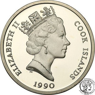 Wyspy Cooka Elżbieta II 10 Dolarów 1990 st. L