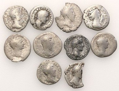 Rzym denary srebrne lot 9 i 1/2 szt. st.5